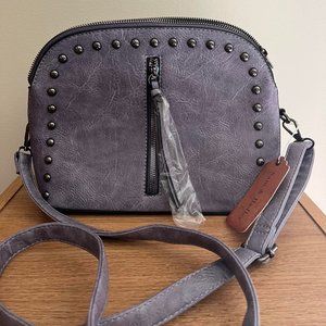 Sam & Hadley Distressed Purple Shoulder Bag